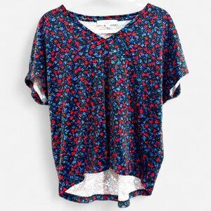 LOFT Floral Velvet Top